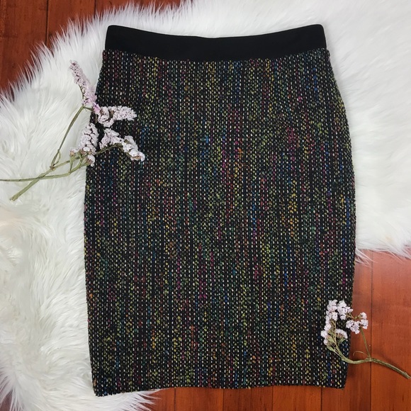 NEW Trina Turk Rainbow Multicolor Tweed Skirt - Picture 1 of 8